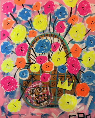 Basquiat of Flowers - Original Artwork by Brandon Olguin
