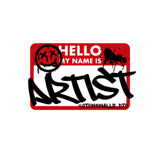 HELLO My Name is ARTIST Name Badge Sticker