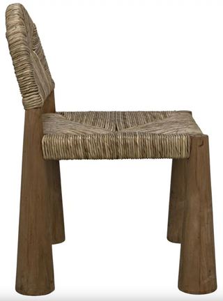 Seagrass + Teak Bell Bottom Chair
