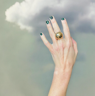 Handcarved Brass Statement Ring