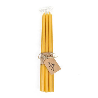 NEW: Hand-Dipped Thin Beeswax Tapers - Set of 10