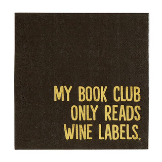 My Book Club Only Reads Wine Labels | Cocktail Napkin