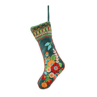 Green x Floral Christmas Stocking!