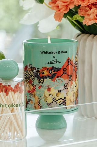 * ARTIST EDITION * Hannah Buechler Limited Edition 9 oz. Candle Set - Holt x Palm -  Collection designed by LA artist, Hannah Buechler... That feeling of sublime clarity, it€™s the moment creativity takes over. Fresh sheets of paper and a full assortment of pens sprawled out upon your coffee-stained desk. All you have to do is strike a match and elevate your inspiration. SCENT DESCRIPTION:Sugared Oranges, Lemon Peel, Lime Zest Mango Nectar, Juicy Papaya, Pink Pomelo Floral Musks, Amber