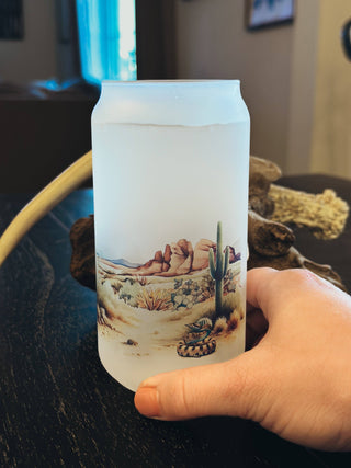 COYOTE & CACTUS FROSTED BEER GLASS