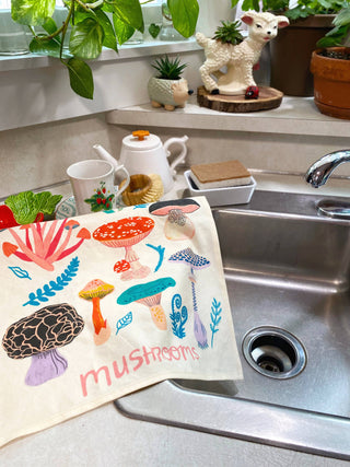 Mushroom Fam Tea Towel