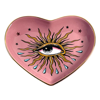 Pop Art Eye Heart Dish - Pink
