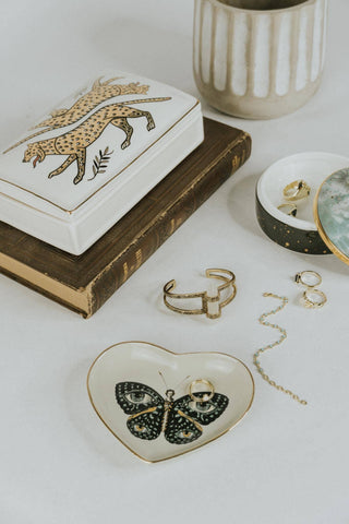 Madame Butterly Ceramic Heart Dish