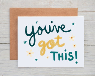 You€™ve Got This! - Holt x Palm -  You€™ve Got This! DESIGN: Digital art created in Procreate and designed by me :) MATERIALS: Printed on 110# white cardstock. Includes a craft paper envelope SIZE: A2, folded INSIDE: Blank inside