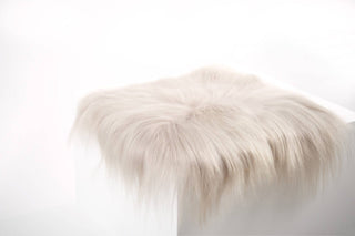 Linen Icelandic Sheepskin Chair Pad